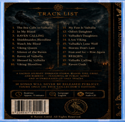Back cover tracklist